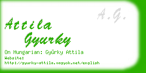 attila gyurky business card