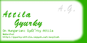 attila gyurky business card